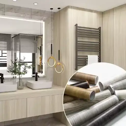 Film de textura de gra de fusta de PVC extraïble